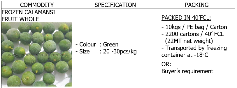 Frozen Calamansi 
